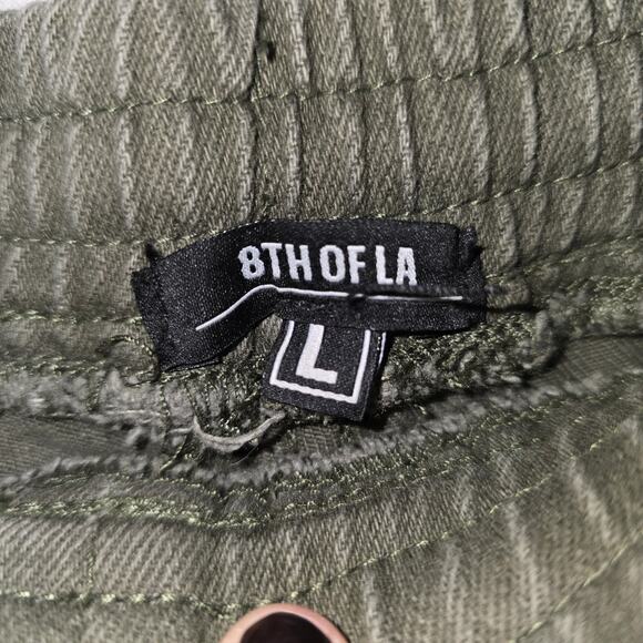 8th of LA Green Men's Holey Joggers Size L - Picture 5 of 7